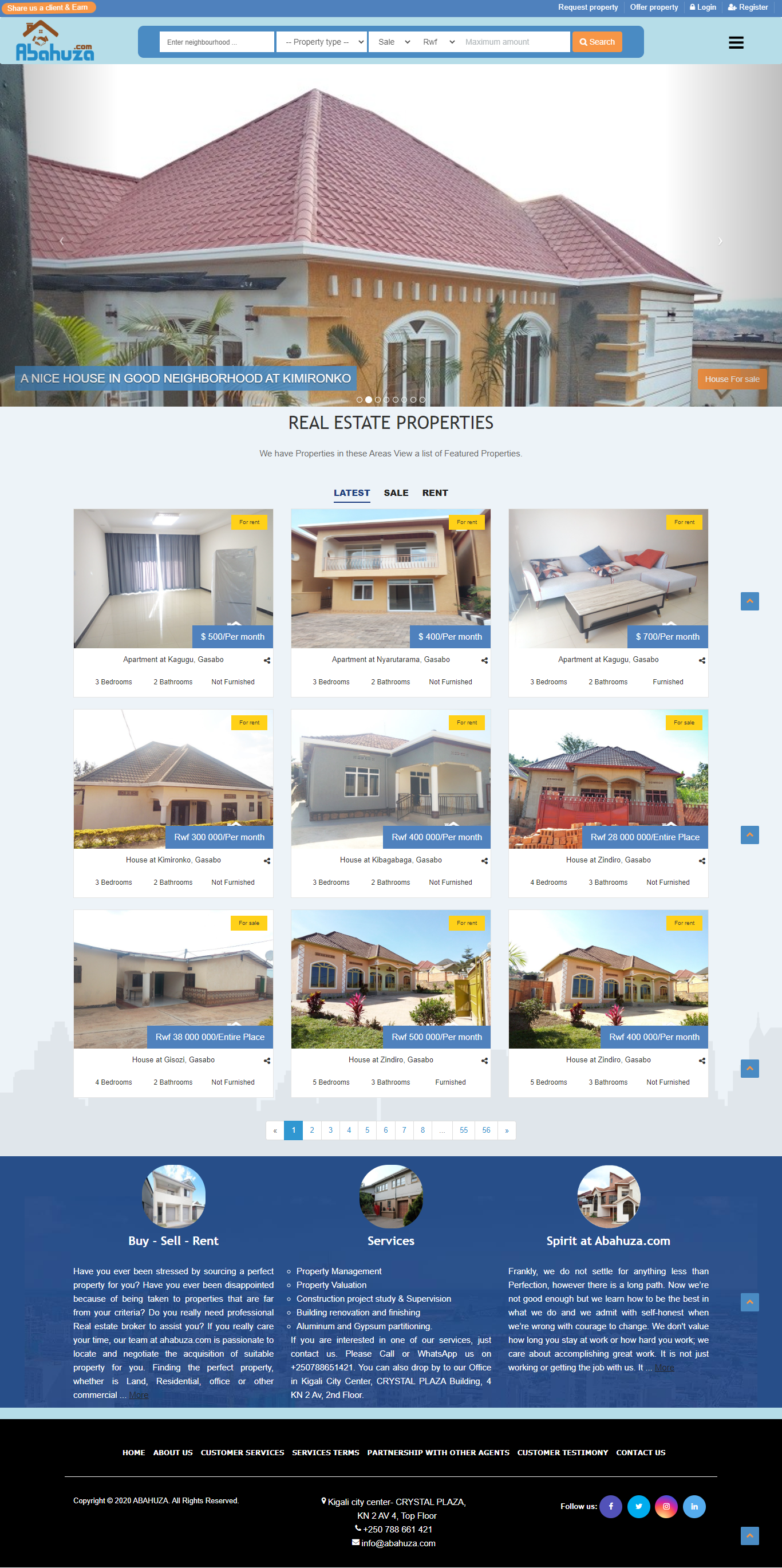 ABAHUZA Real Estate application