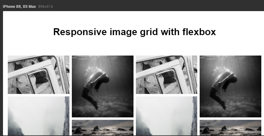 4 column responsive website with Flexbox