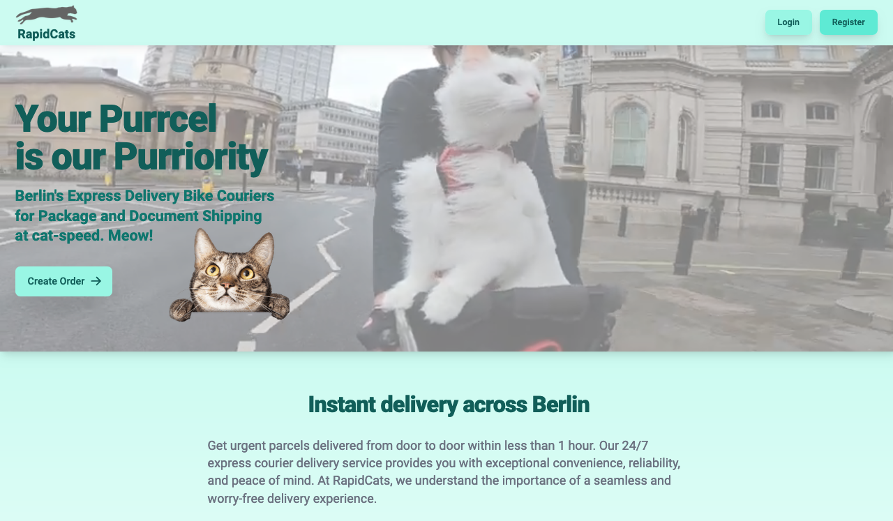 RapidCats - Express Delivery Web App